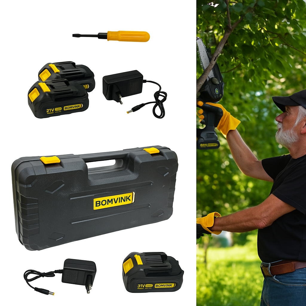 Mini Motosierra Bomvink 6” – Potencia portátil para tu jardín